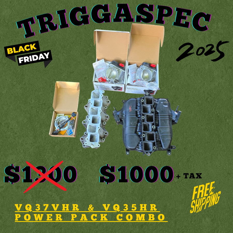 TriggaSpec VQ37VHR & VQ35HR Power Pack Combo (Ported Manifold + 76mm Throttle Body Kit) (BLACK FRIDAY SALE 2025)