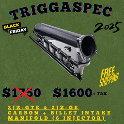 TriggaSpec 2JZ-GTE | 2JZ-GE Billet (Carbon Fiber Intake Manifold + 102mm Throttle body) (BLACK FRIDAY SALE 2025)
