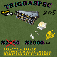 TriggaSpec 2JZ-GTE | 2JZ-GE Billet (Carbon Fiber Intake Manifold + 102mm Throttle body) (BLACK FRIDAY SALE 2025)