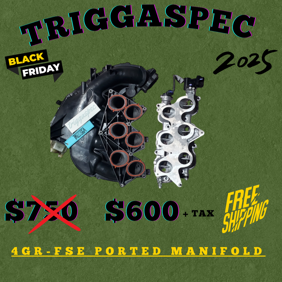 TriggaSpec Lexus 4GR-FSE Ported Intake Manifold Set (BLACK FRIDAY SALE 2025)