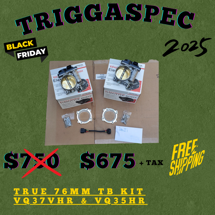 TriggaSpec 76mm Throttle Body Kit - VQ37VHR | VQ35HR (BLACK FRIDAY SALE 2025)
