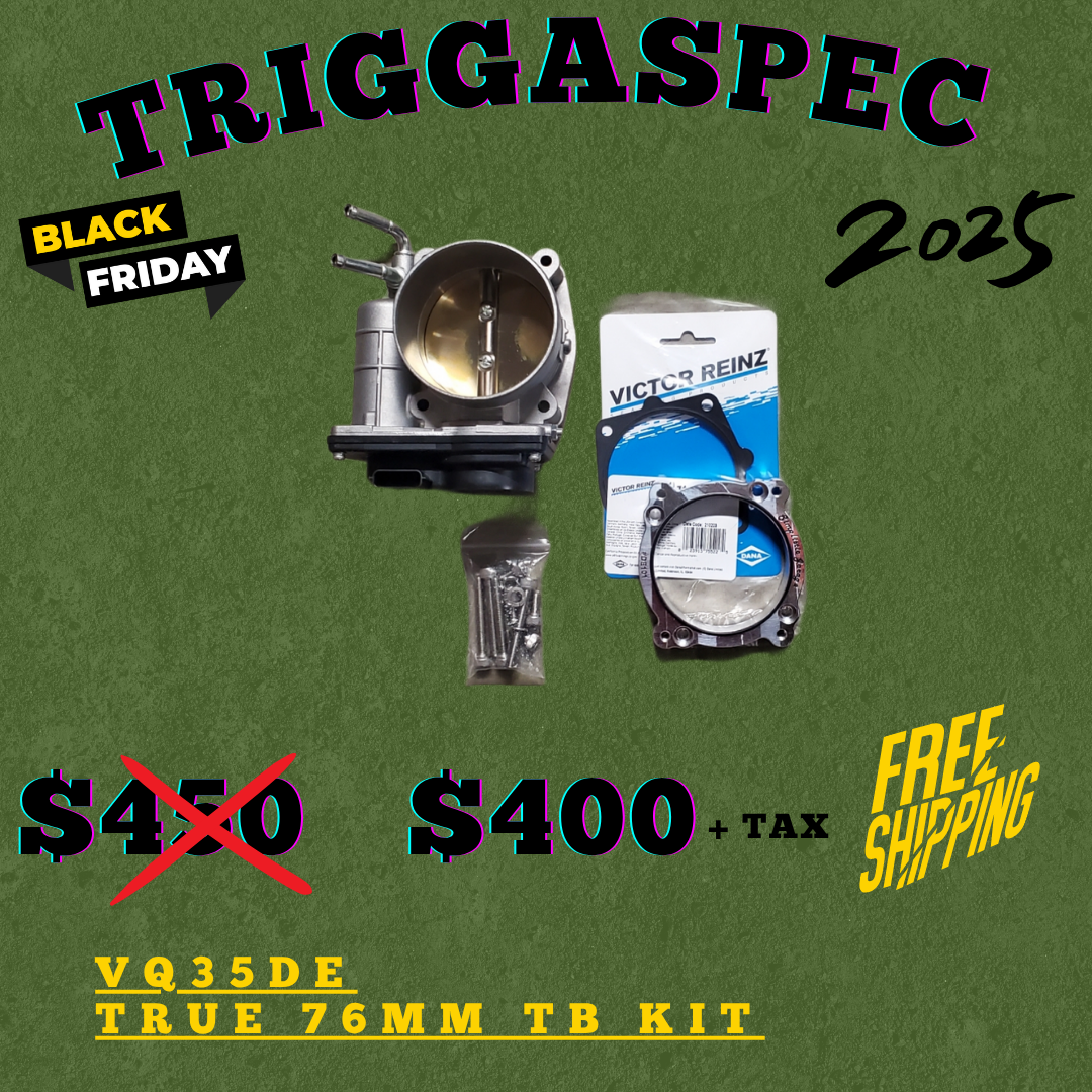 TriggaSpec VQ35DE 76mm tb kit (350z, G35) (BLACK FRIDAY SALE 2025)