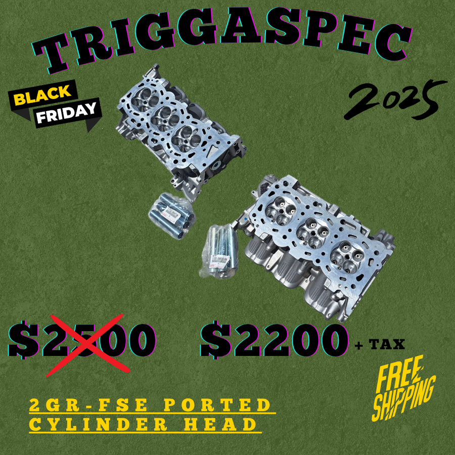 TriggaSpec 2GR-FSE Ported Cylinder head (BLACK FRIDAY SALE 2025)