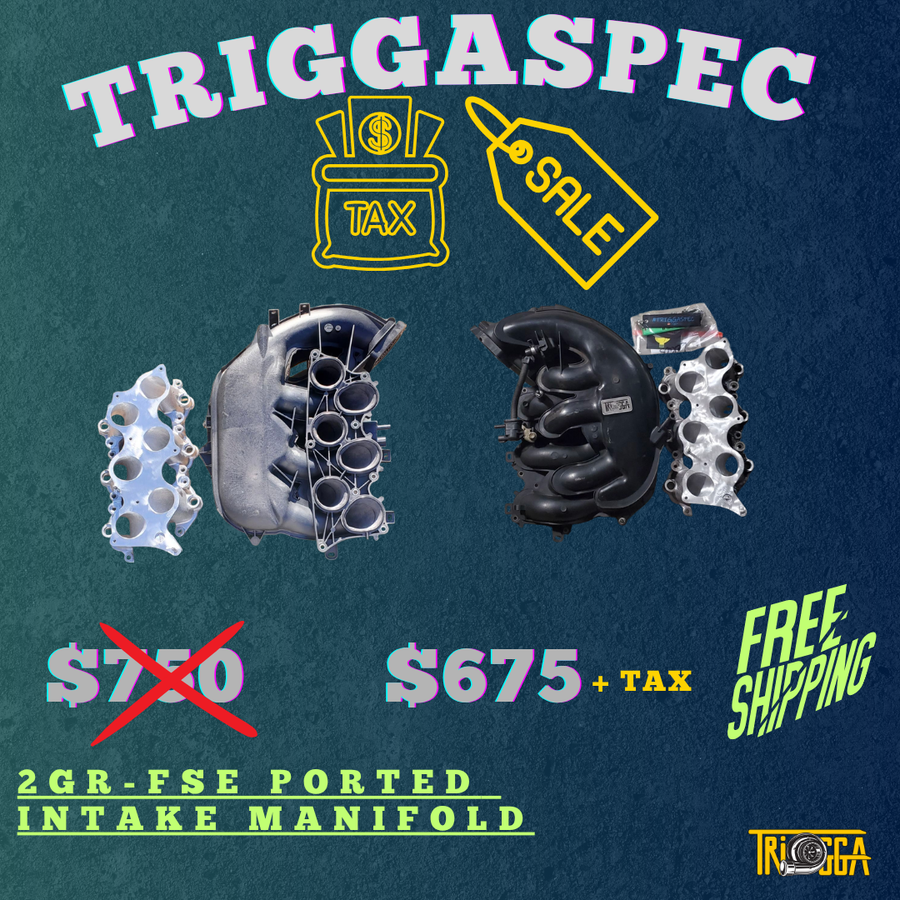 TriggaSpec Lexus 2GR-FSE Ported Intake Manifold set (TAX SALE)