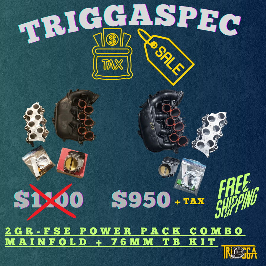 TriggaSpec 2GR-FSE Power Pack Combo (Ported Intake Manifold + 76mm Throttle Body Kit) (TAX SALE)