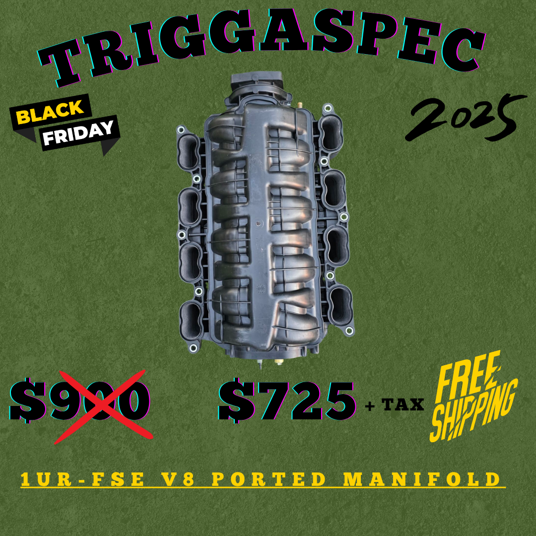 TriggaSpec LEXUS 1UR-FSE Ported Manifold Set (BLACK FRIDAY SALE 2025)