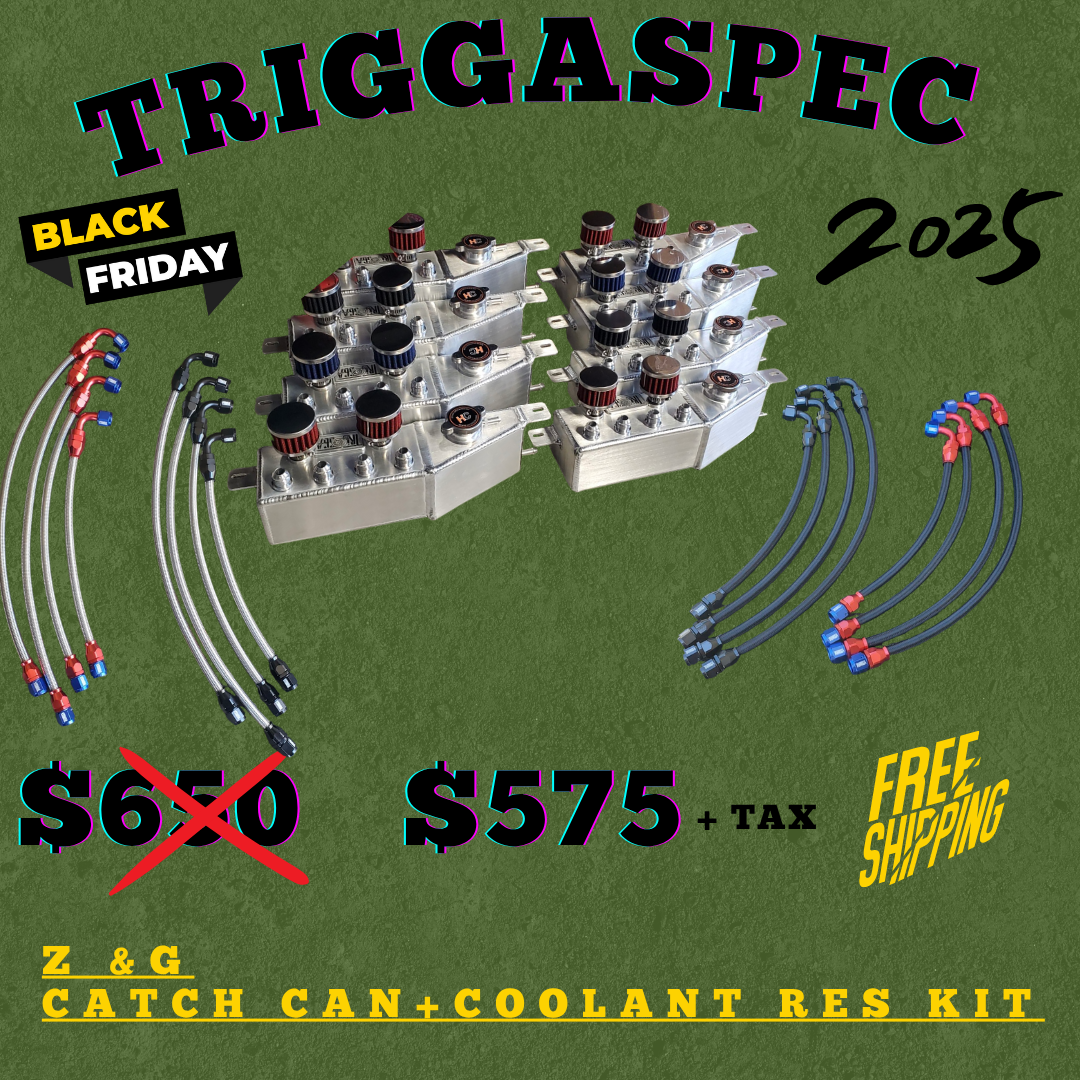 TriggaSpec Baffled Catch Can & Coolant Reservoir - (Z & G) (BLACK FRIDAY SALE 2025)