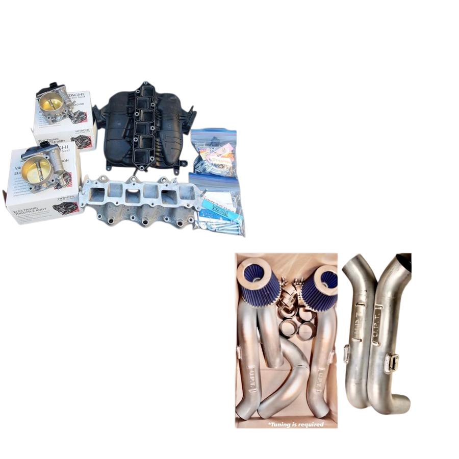 TriggaSpec VQ37VHR 76mm Throttle Body Kit + Ported Manifold + 3” Long Tube Intake Combo (Q & M37 Chassis)