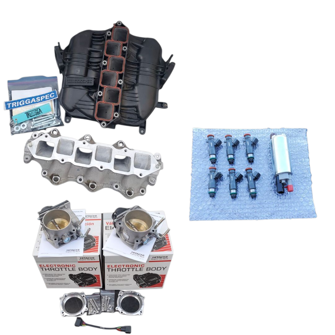 TriggaSpec VQ35HR 76mm Throttle Body Kit + Ported Manifold + E85 Kit (Z & G Chassis)