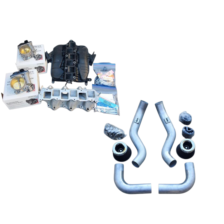 TriggaSpec VQ37VHR 76mm Throttle Body Kit + Ported Manifold + 3” Long Tube Intake Combo (Z & G Chassis)