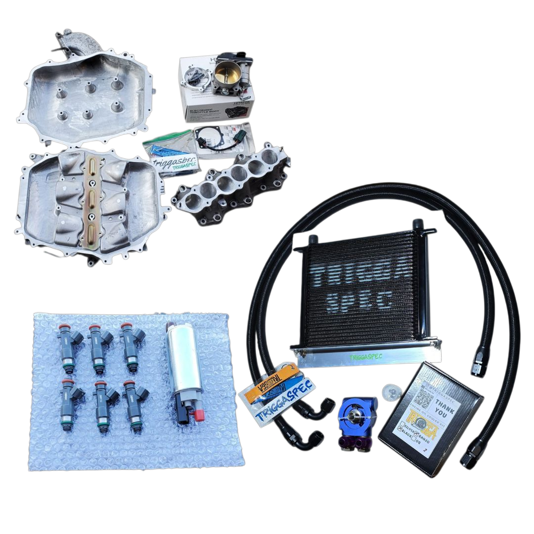 TriggaSpec VQ35DE Ultimate Power Pack Combo (Ported Manifold + 76mm TB Kit + Oil Cooler Kit + E85 Kit) [350Z & G35]