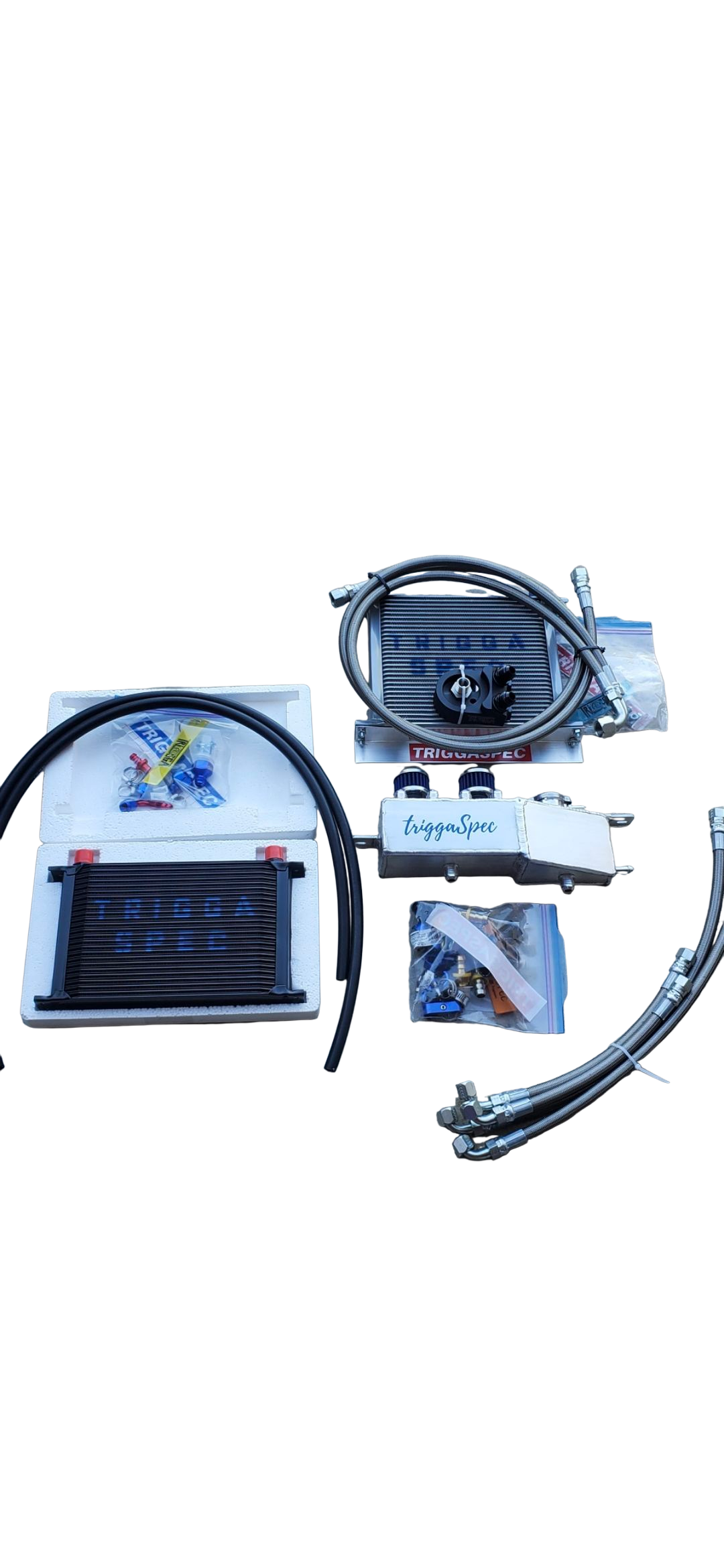 TriggaSpec Catch Can + Ice box Combo ( oil cooler + transmission cooler kit ) [VQ35HR, VQ37VHR] [ Z,G,&,Q] (BLACK FRIDAY SALE 2025)