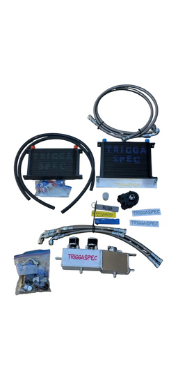 TriggaSpec Catch Can + Ice box Combo ( oil cooler + transmission cooler kit ) [VQ35HR, VQ37VHR] [ Z,G,&,Q]