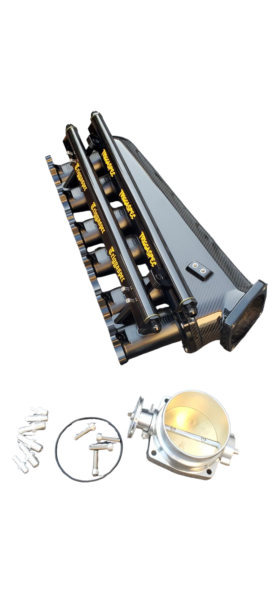 TriggaSpec 2JZ-GTE | 2JZ-GE Billet + Carbon Fiber Intake Manifold + 102mm Throttle body