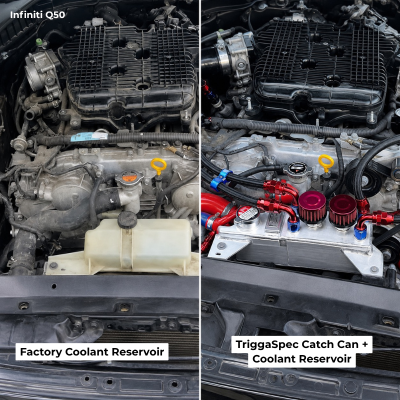 Baffled Catch Can & Coolant Reservoir | Q50 / Q70 / M37 | VQ37VHR