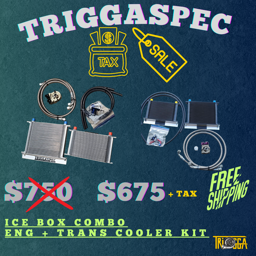 TriggaSpec ICE BOX Combo Kit (Engine Oil Cooler + Automatic Transmission Cooler)[ VQ37VHr, VQ35HR, VQ35DE, VR30DTT] (TAX SALE)