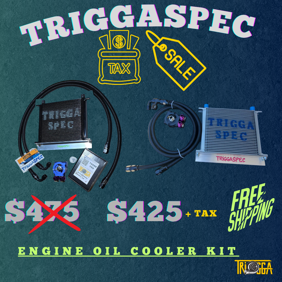 TriggaSpec Thermostatic Engine Oil Cooler Kit - VQ37VHR | VQ35HR | VQ35DE | VR30DTT (TAX SALE)