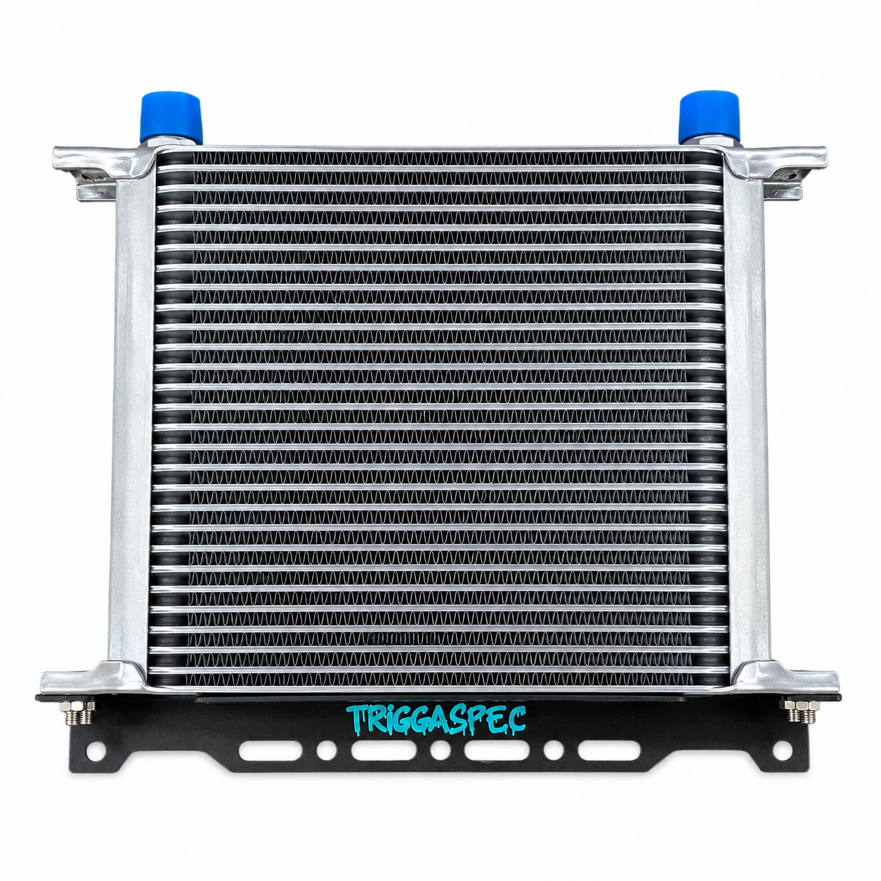 triggaspec oiler cooler with teal triggaspec logo