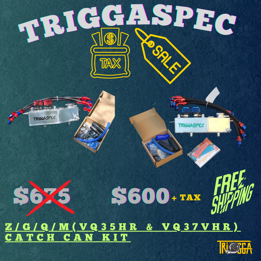 TriggaSpec Baffled Catch Can & Coolant Reservoir (Q)- VQ37VHR (TAX SALE)