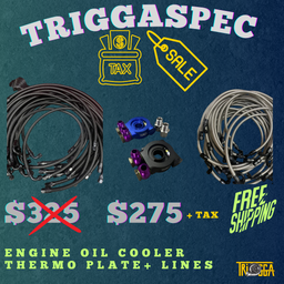TriggaSpec Thermostatic Oil Sandwich Plate + AN Oil Line Kit (TAX SALE)
